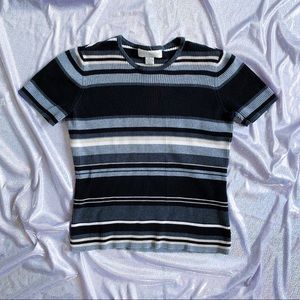 Vintage 1990’s Striped Knit Sweater Top